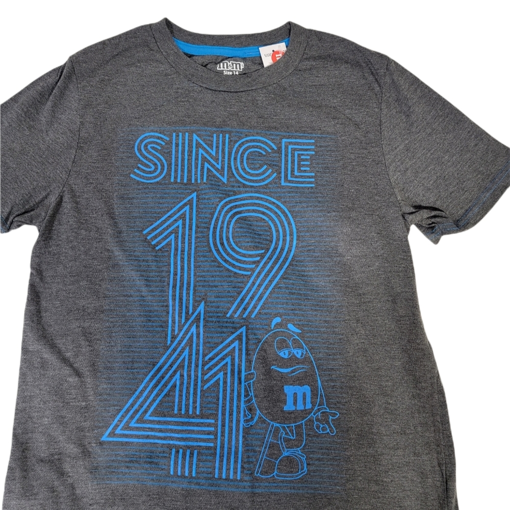 M&M's World Young Men's Tee "SINCE 1941" Sz 14 New W/Tags